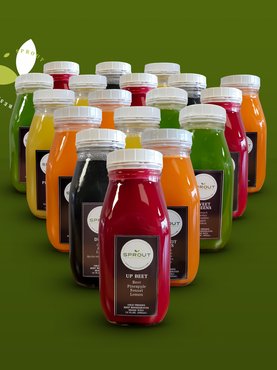 3 Day Cleanse 6 Bottles/Day Sproutrawjuice