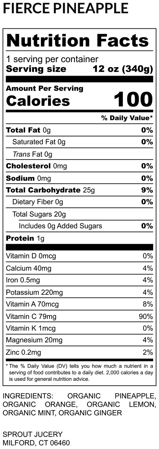 Fierce Pineapple Sproutrawjuice